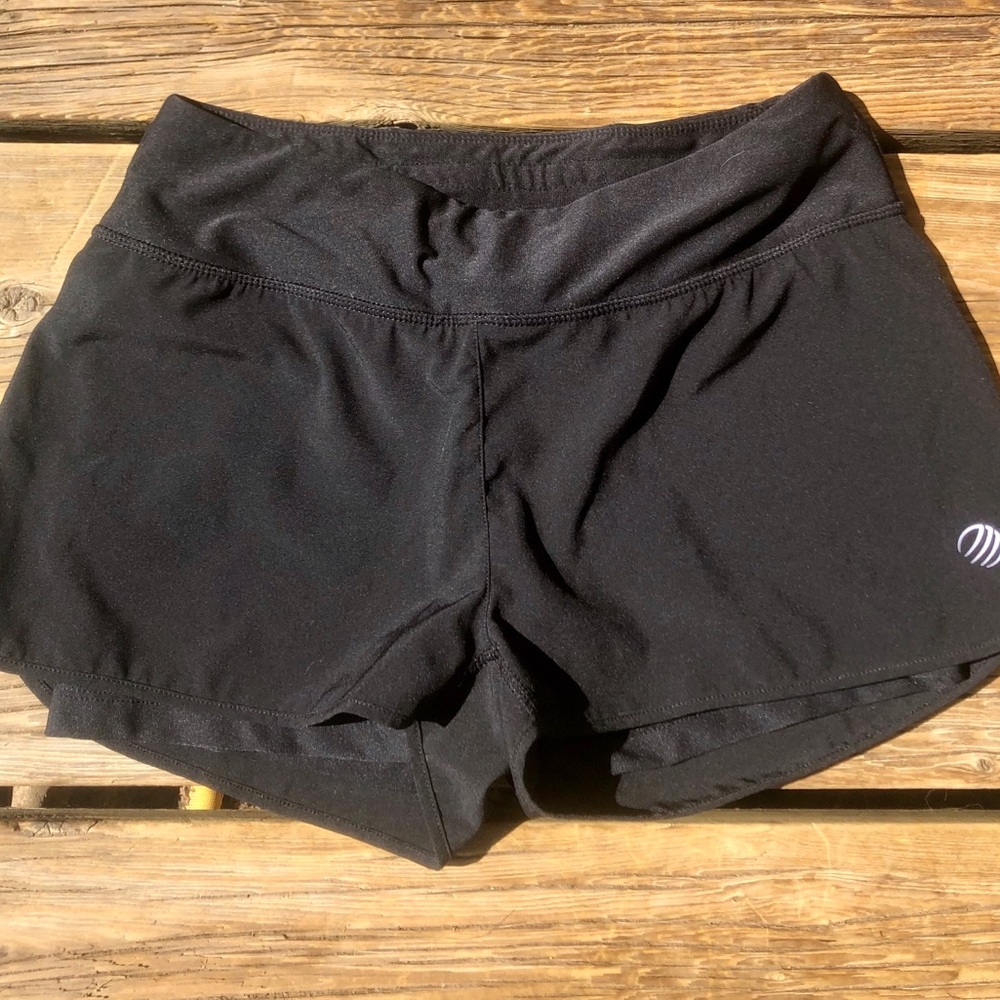 Black running shorts